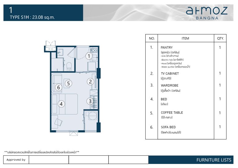 Type S1H_Furniture List 001