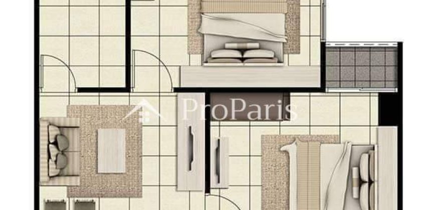 Kensington แบริ่ง ขนาด 62 ตารางเมตร 2 ห้องนอน 2 ห้องน้ำ